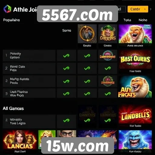 Comparação de jogos populares disponíveis em 5567.cOm
